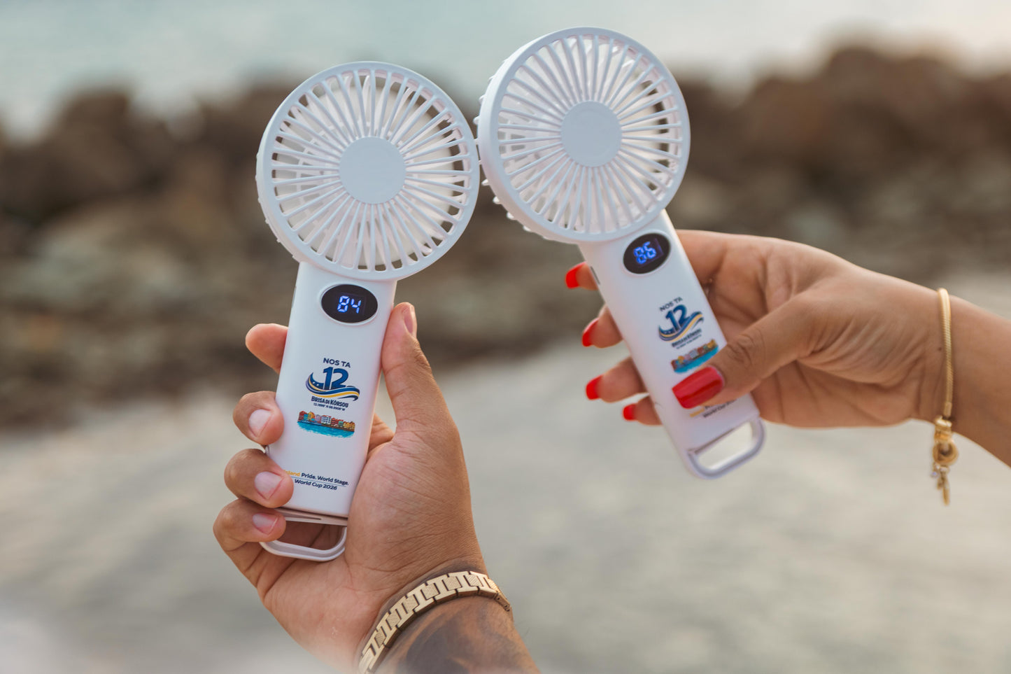 Nos Ta 12 Handheld Fan (Blue Wave Edition)